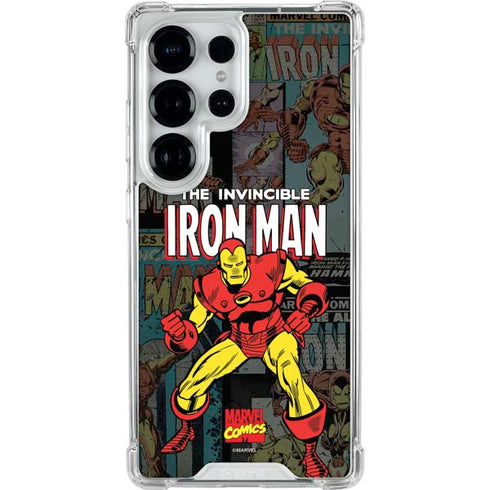Marvel Classic Comics Iron Man Action Vintage Galaxy S25 Ultra Clear Case